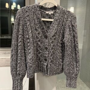 Madewell Gray Cable Knit Cardigan
